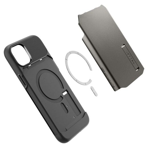 Чохол Spigen Slim Armor (MagFit) Gunmetal для iPhone 14 (ACS04685)