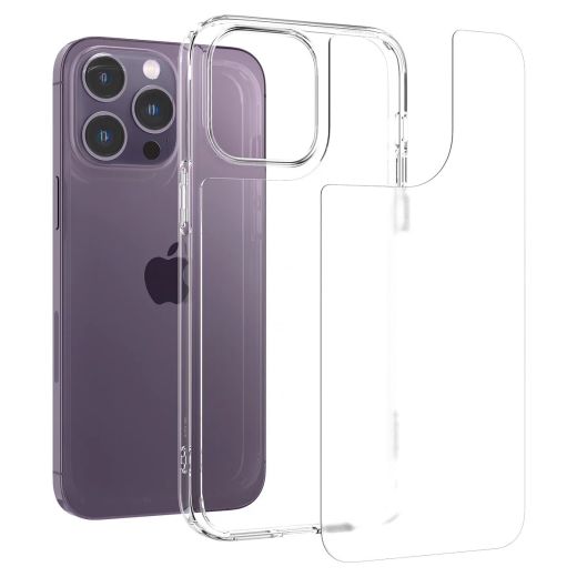 Прозорий матовий чохол Spigen Quartz Hybrid Matte Clear для iPhone 14 Pro Max (ACS04831)