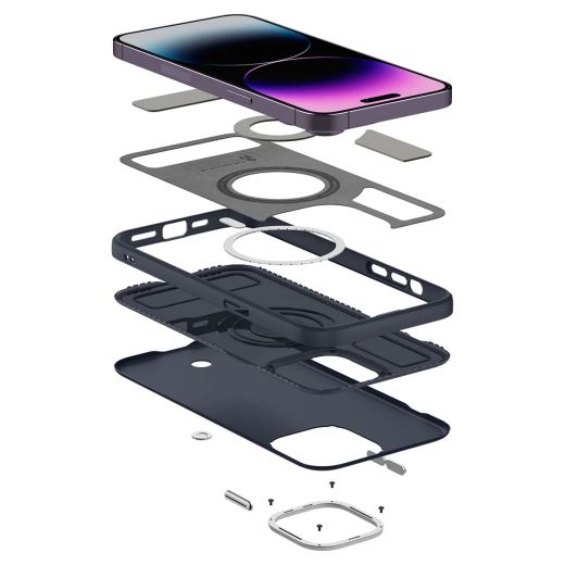 Шкіряний чохол Spigen Enzo Slate для iPhone 14 Pro Max (ACS04851)