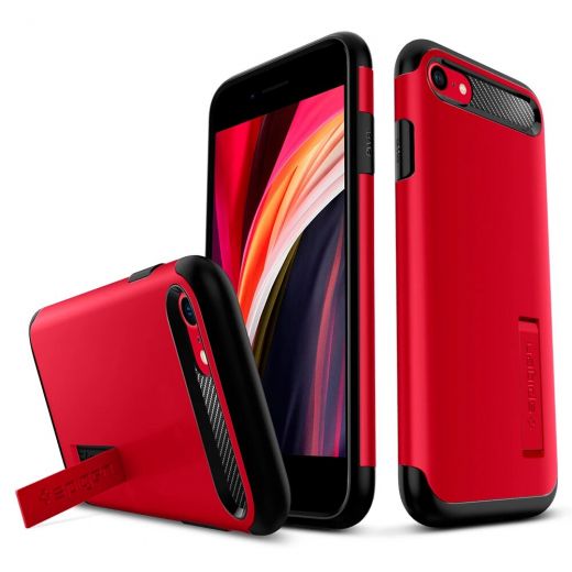 Чехол Spigen Slim Armor Red (ACS01240) для iPhone SE (2020)