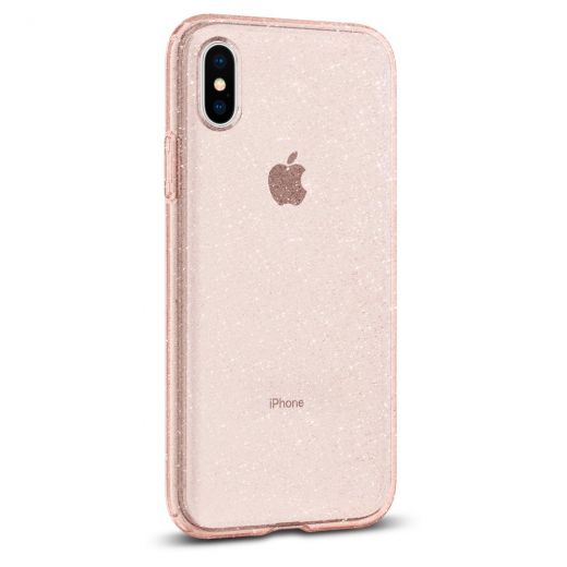 Чохол Spigen Liquid Crystal Glitter Rose Quartz для iPhone XS