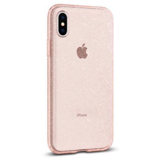 Чехол Spigen Liquid Crystal Glitter Rose Quartz для iPhone XS