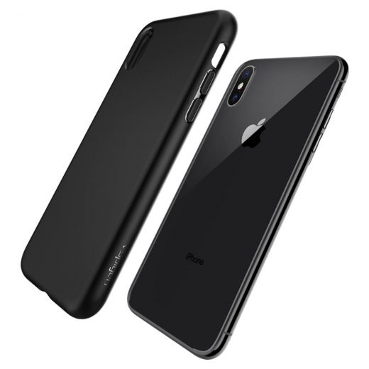 Чехол Spigen Liquid Crystal Matte Black для iPhone XS