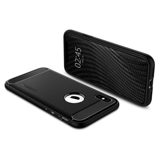 Чохол Spigen Rugged Armor Matte Black для iPhone XS