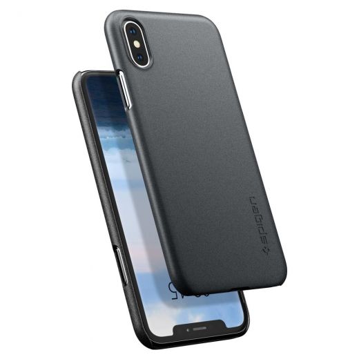 Чехол Spigen Thin Fit Graphite Gray для iPhone XS