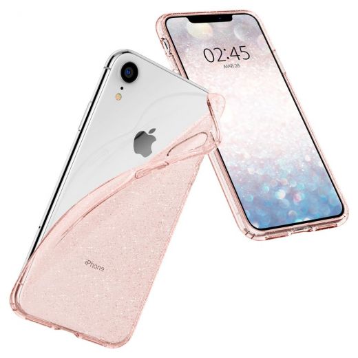 Чохол Spigen Liquid Crystal Glitter Rose Quartz для iPhone XR