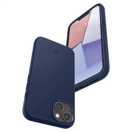 Чехол Spigen Silicone Fit Navy Blue для iPhone 13 (ACS03550)