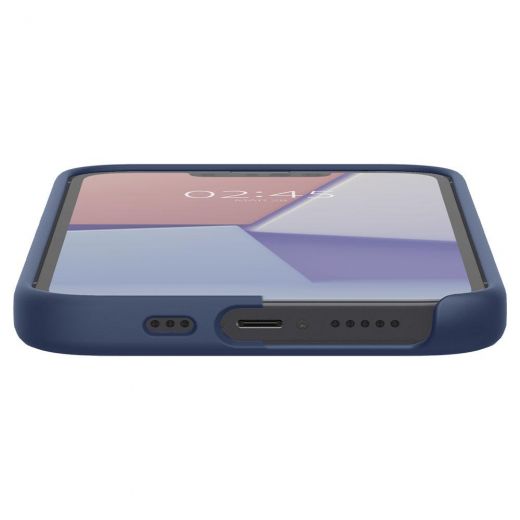 Чехол Spigen Silicone Fit Navy Blue для iPhone 13 (ACS03550)