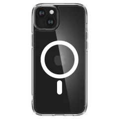 Прозрачный чехол Spigen Ultra Hybrid (MagFit) White для iPhone 15 Plus (ACS06660)