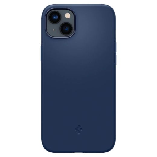 Силіконовий чохол Spigen Silicone Fit (MagFit) Navy Blue для iPhone 14 Plus (ACS04921)