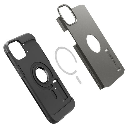 Защитный чехол Spigen Tough Armor (MagFit) Gunmetal для iPhone 14 (ACS05061)