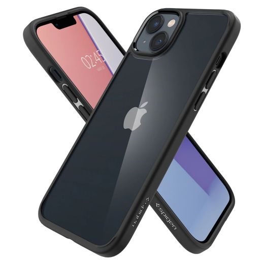 Прозрачный чехол Spigen Ultra Hybrid Matte Black для iPhone 14 (ACS05041)