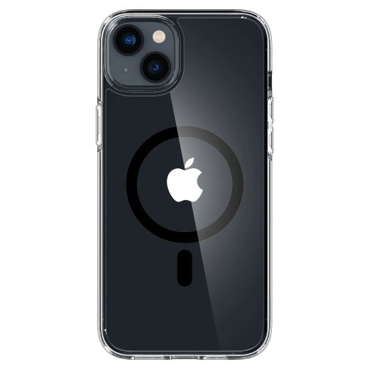 Прозрачный чехол Spigen Ultra Hybrid (MagFit) Black для iPhone 14 (ACS05049)