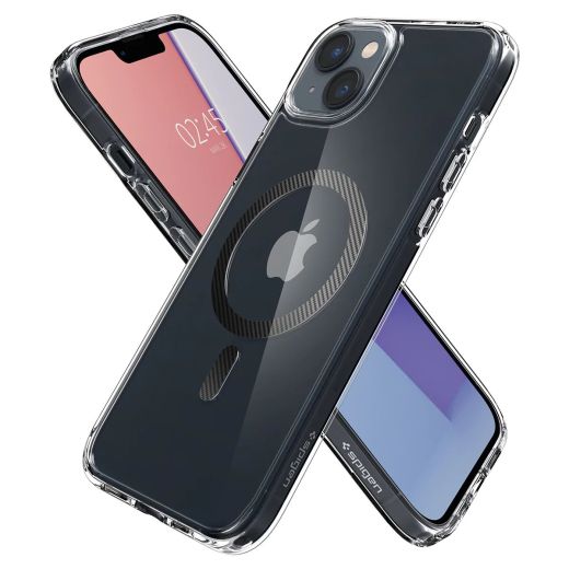 Прозрачный чехол Spigen Ultra Hybrid (MagFit) Carbon Fiber для iPhone 14 (ACS05050)
