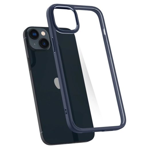 Прозрачный чехол Spigen Ultra Hybrid Navy Blue для iPhone 14 (ACS05045)