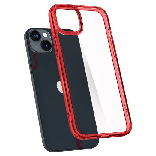 Прозрачный чехол Spigen Ultra Hybrid Red Crystal для iPhone 14 Plus (ACS04896)