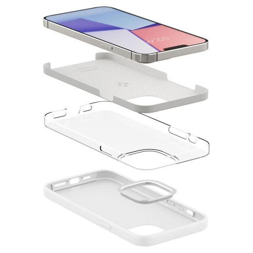 Чохол Spigen Silicone Fit White для iPhone 13 Pro (ACS03284)