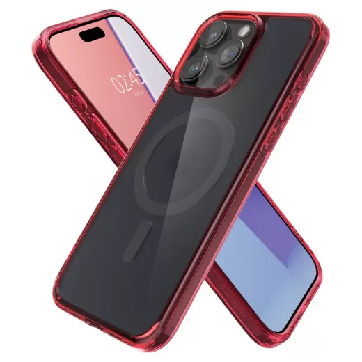 Чехол Spigen Ultra Hybrid (MagFit) Frost Red для iPhone 15 Pro (ACS07057)