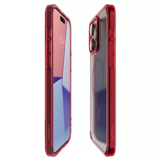 Чохол Spigen Ultra Hybrid (MagFit) Frost Red для iPhone 15 Pro Max (ACS07056)