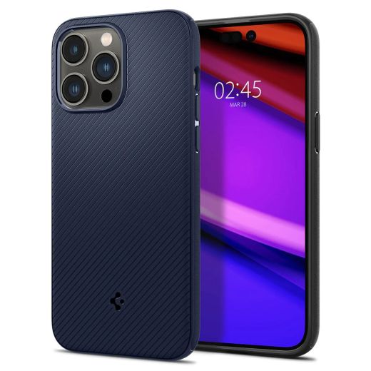 Чехол Spigen Mag Armor (MagFit) Navy Blue для iPhone 14 Pro (ACS04990)