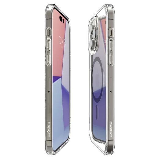 Прозрачный чехол Spigen Ultra Hybrid (MagFit) Carbon Fiber для iPhone 14 Pro (ACS04971)