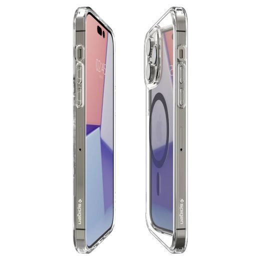 Прозорий чохол Spigen Ultra Hybrid (MagFit) Graphite для iPhone 14 Pro (ACS04970)