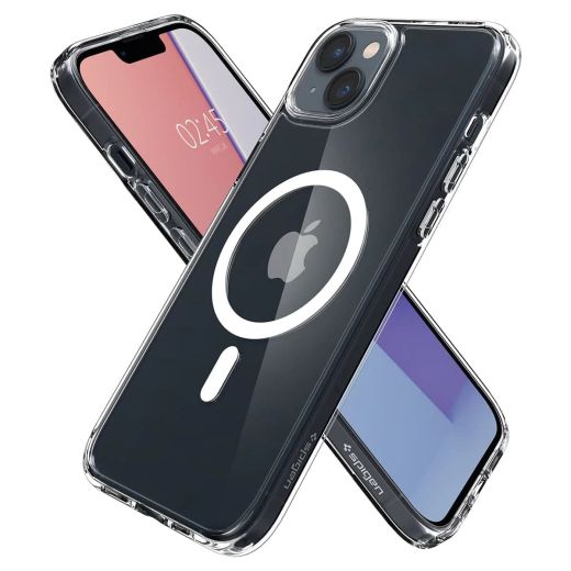 Прозорий чохол Spigen Ultra Hybrid (MagFit) White для iPhone 14 Plus (ACS04902)