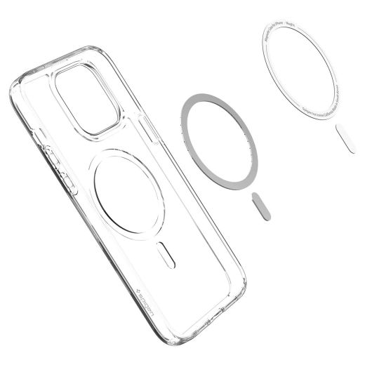 Прозорий чохол Spigen Ultra Hybrid (MagFit) Carbon Fiber для iPhone 14 Pro Max (ACS04827)