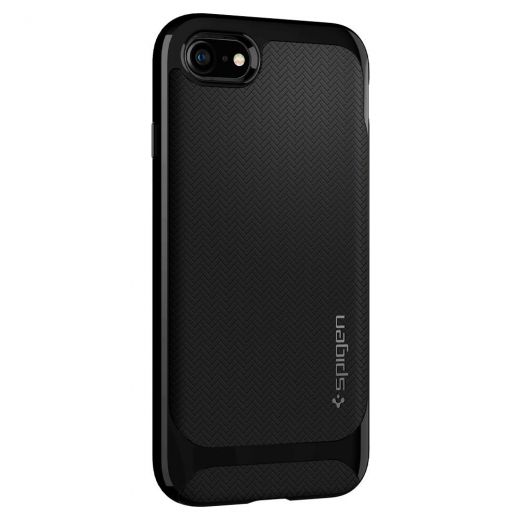Чохол Spigen Neo Hybrid Herringbone Shiny Black (054CS22200) для iPhone SE (2020)