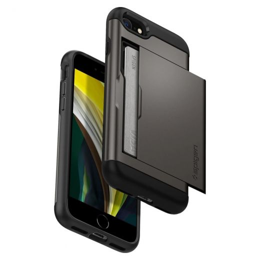 Чохол Spigen Slim Armor CS Gunmetal (042CS20453) для iPhone SE (2020)