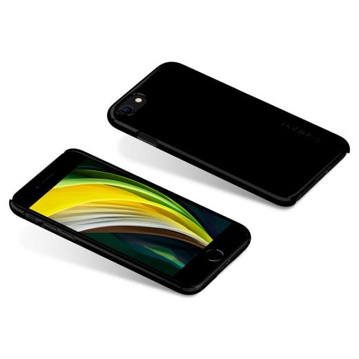 Чехол Spigen Thin Fit Jet Black (042CS20845) для iPhone SE (2020)