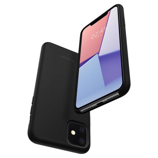 Чохол Spigen Silicone Fit Black для iPhone 11