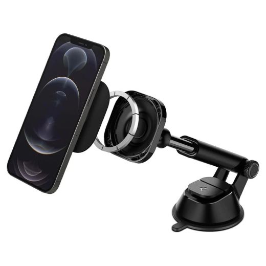 Автотримач Spigen OneTap Magnetic Magsafe Dashboard Car Mount Black (ACP02618)