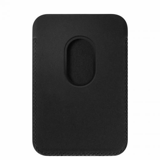 Кожаный чехол-бумажник с подставкой Spigen MagSafe Card Holder Valentinus Black для iPhone 12 mini | 12 | 12 Pro | 12 Pro Max