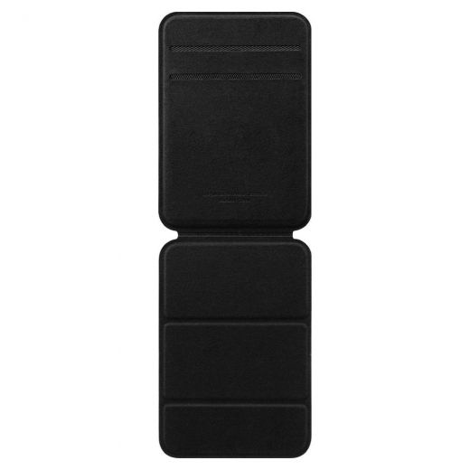 Кожаный чехол-бумажник с подставкой Spigen MagSafe Card Holder Smart Fold Wallet Black для iPhone 12 mini | 12 | 12 Pro | 12 Pro Max (AMP02746)