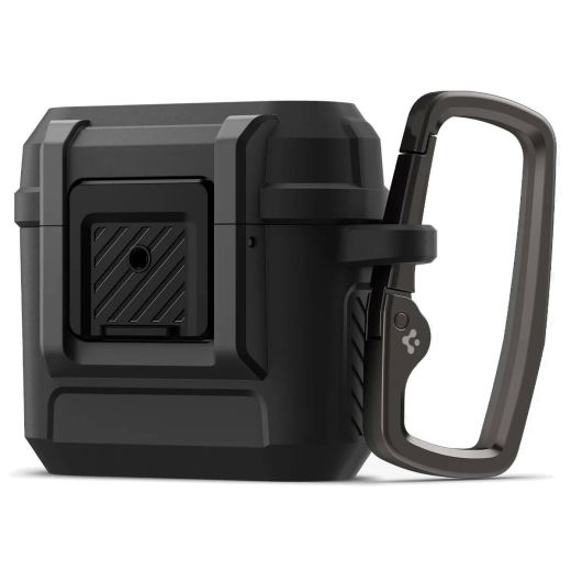 Захисний чохол з карабіном Spigen Lock Fit Matte Black для Apple AirPods 4 (ACS09020)