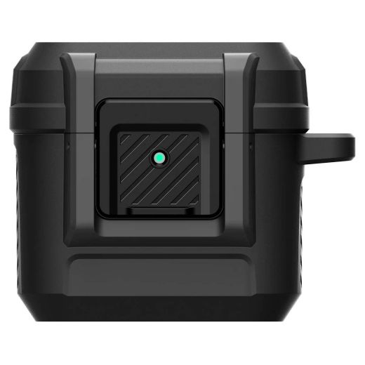 Захисний чохол з карабіном Spigen Lock Fit Matte Black для Apple AirPods 4 (ACS09020)