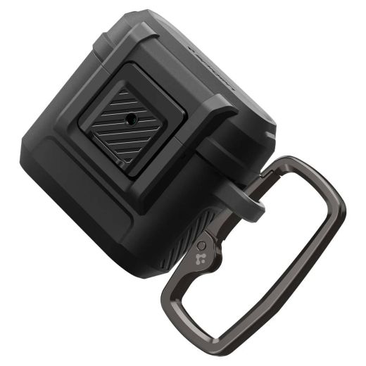 Захисний чохол з карабіном Spigen Lock Fit Matte Black для Apple AirPods 4 (ACS09020)