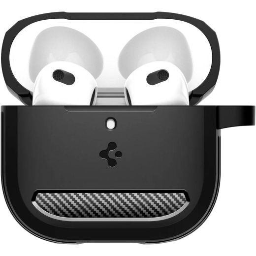 Противоударный чехол Spigen Rugged Armor Matte Black для AirPods 4 (2024) (ACS08642)