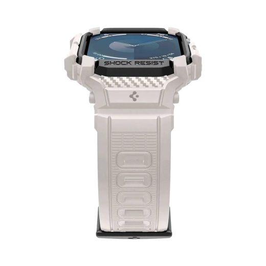 Противоударный чехол с ремешком Spigen Rugged Armor Pro Dune Beige для Apple Watch Series 10 (2024) 46мм (ACS08607)