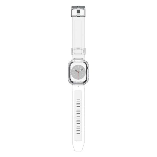 Прозрачный ремешок с чехлом Spigen Liquid Crystal Pro Crystal Clear для Apple Watch 9 | 8 | 7 (45 | 44 мм) (ACS02006)