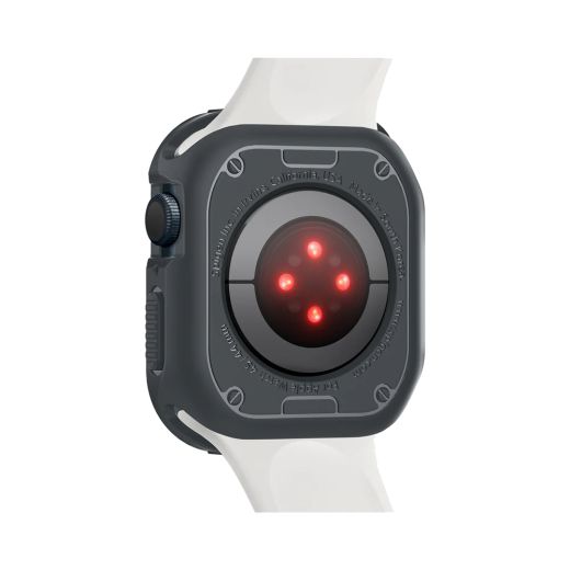 Протиударний чохол Spigen Rugged Armor Dark Gray для Apple Watch 45мм Series 9 | 8 | 7  (ACS07380)