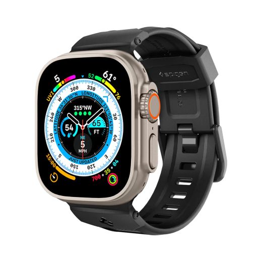 Ремешок Spigen Rugged Armor Black для Apple Watch 49mm | 45mm | 44mm (AMP07105) (Уценка)