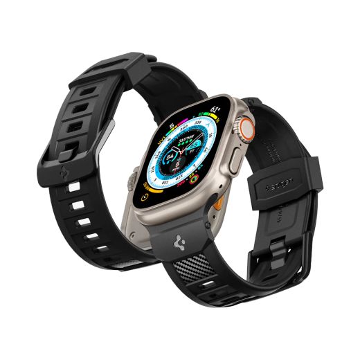 Ремешок Spigen Rugged Armor Black для Apple Watch 49mm | 45mm | 44mm (AMP07105) (Уценка)