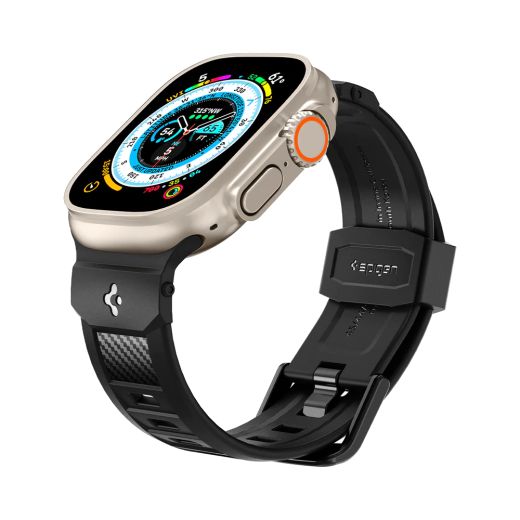 Ремешок Spigen Rugged Armor Black для Apple Watch 49mm | 45mm | 44mm (AMP07105) (Уценка)