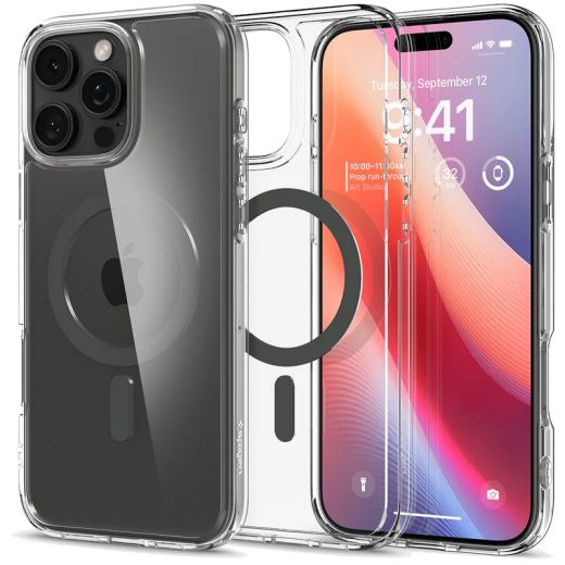 Прозорий чохол Spigen Ultra Hybrid MagSafe Graphite для iPhone 16 Pro Max (ACS07999)