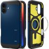 Противоударный чехол Spigen Tough Armor AI MagSafe Navy Blue для iPhone 16 (ACS08217)