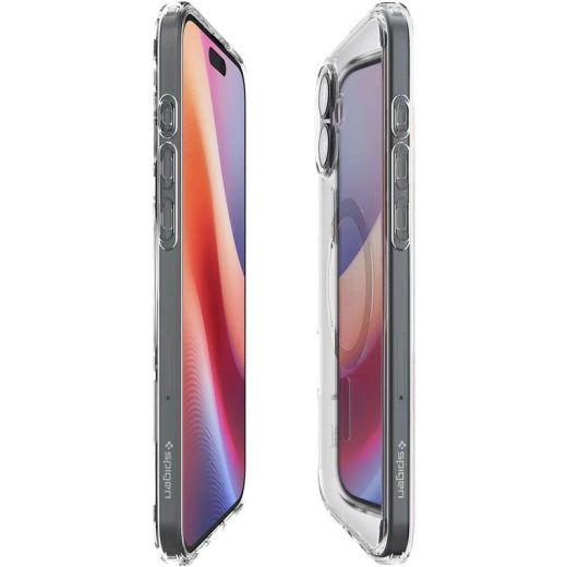 Прозрачный чехол Spigen Ultra Hybrid MagSafe Carbon Fiber для iPhone 16 (ACS08207)
