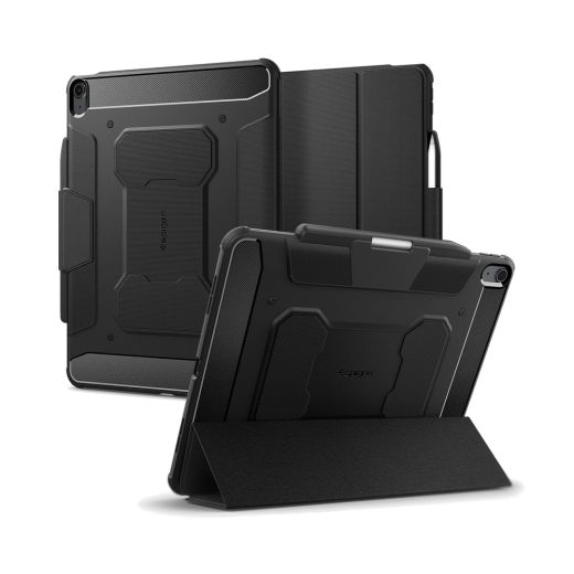 Противоударный чехол Spigen Rugged Armor Pro Black для iPad Air 13” M3 | M2 (2025 | 2024) (ACS07669)
