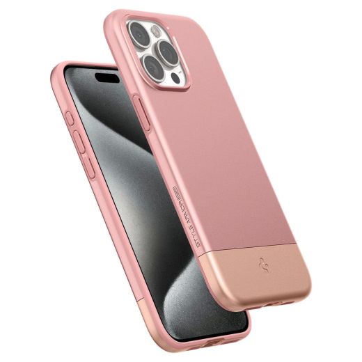 Чехол Spigen Style Armor (MagFit) Rose Gold для iPhone 15 Pro Max (ACS06610)